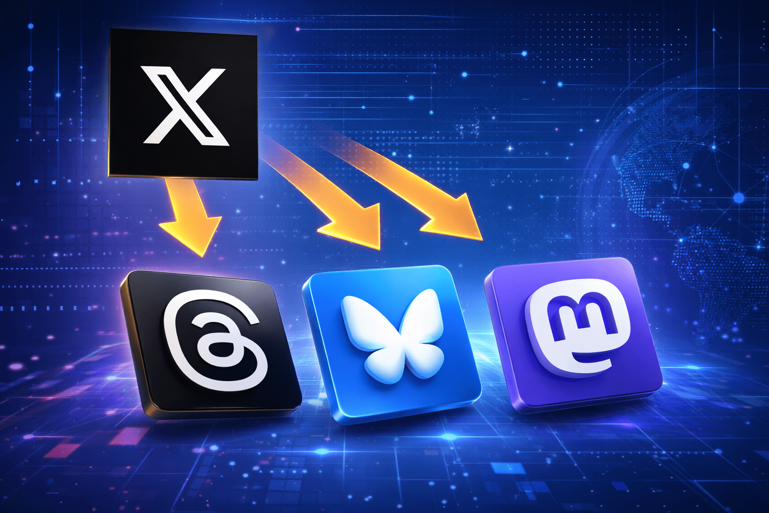 Alternativas a Twitter (X): ¿Cómo les va a Threads, Blue Sky y Mastodon?